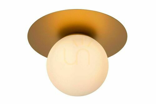 Kontrola Plafond Lucide TRICIA zlatý černý skleněný E27 1x15W Ø25 cm