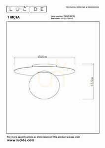 Plafond Lucide TRICIA černá sklo E27 1x15W 25 cm 79187/01/30 small 3