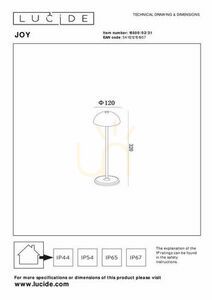 Venkovní stojací lampa Lucide JOY bílá IP54 15500/02/31 small 6
