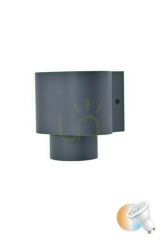 Kontrola Venkovní nástěnné svítidlo Lutec CYPRES 6604001118 šedé 7W IP54
