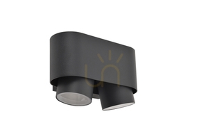 Venkovní nástěnné svítidlo Lutec CYPRES 2xGU10 7W IP44 tmavě šedé nahoru-dolů 6604003118 small 1