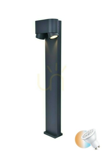 Kontrola Venkovní sloupkové svítidlo Lutec CYPRES 6604004118 šedé 75 cm