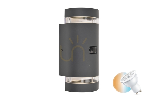 Kontrola Venkovní nástěnné svítidlo Lutec Focus se senzorem pohybu LED 7 W šedé 5604014118