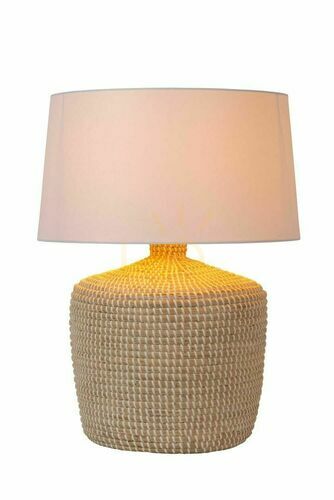 Kontrola Stolní lampa Lucide AMBALA Japandi dřevo/bílá 35 cm E27 10551/81/73
