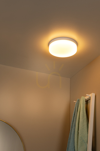 Kontrola Koupelnové stropní svítidlo Lucide Biskit LED 18 W, bílé, IP44, 28 cm, 79111/30/31