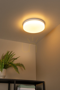Koupelnové stropní svítidlo Lucide BISKIT s pohybovým senzorem, bílé, LED 24 W 2700 K, IP44, 34,5 cm — 79111/36/31 small 3