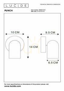 Reflektor Lucide PUNCH bílý GU10 35W IP20 1x LED CCT 13958/01/31 small 3