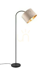 Stojací lampa Trio JULIETA s béžovým sametovým stínidlem, černá E27 419090144 small 1