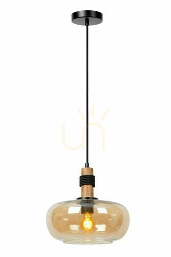 Kontrola Závěsné svítidlo Lucide ILONA černé sklo 30 cm 45408/30/62