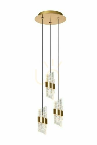 Kontrola Závěsné svítidlo Lucide KLIGANDE LED zlaté 3×7W 23 cm