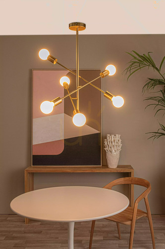 Kontrola Stropní svítidlo Lucide LESTER 21119/06/02, matně zlaté, kovové, 6×E27