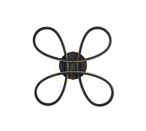 Kontrola LED stropní svítidlo TRIO FLY 645610132, matná černá, 40 cm, 3000 K