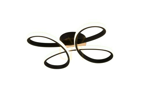 Kontrola LED stropní svítidlo TRIO FLY 645610132, matná černá, 40 cm, 3000 K