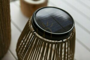 Solární venkovní lampa Lutec Coppa Solar černá LED 2,8 W 300 lm 22 cm small 2