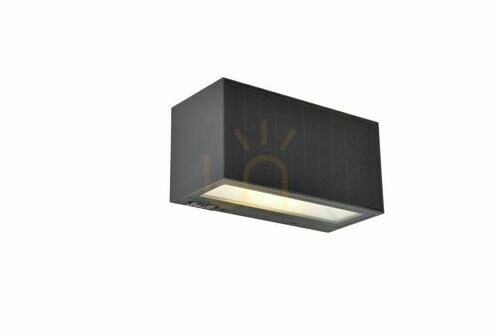 Kontrola Venkovní nástěnné hybridní solární svítidlo LUTEC INKA 6989101118 LED 9 W tmavě šedé IP44