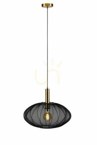 Kontrola Závěsné svítidlo Lucide CORINA černé/zlaté Japandi 50 cm 03447/52/30