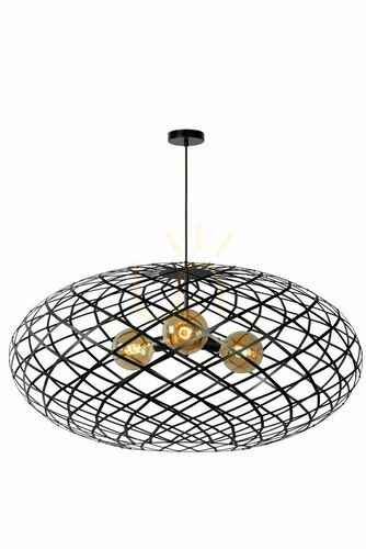 Kontrola Závěsné svítidlo Lucide Wolfram černé 3x E27, 100 cm, moderní 21417/99/30