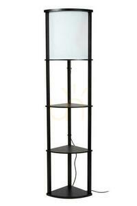 Stojací lampa s policemi Lucide MENNO 44798/81/30 černá, krémové stínidlo, 162,3 cm, E27 small 1