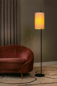 Stojací lampa Lucide MAGIC s lněným stínidlem, černá a krémová, 165 cm, E27, 68711/81/30 small 3