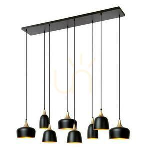 Závěsné svítidlo Lucide CHAYANNE černé 8xE14 moderní 125 cm small 3