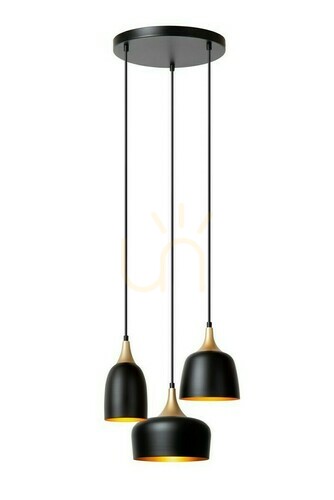Kontrola Závěsné svítidlo Lucide Chayanne černé 3xE14 30 cm