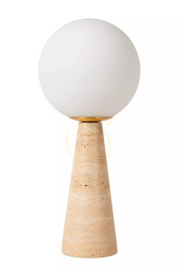 Stolní lampa Lucide EVIN 05551/01/61 – opálové sklo a travertin, E27 small 4
