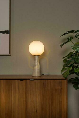 Kontrola Stolní lampa Lucide EVIN 05551/01/61 – opálové sklo a travertin, E27
