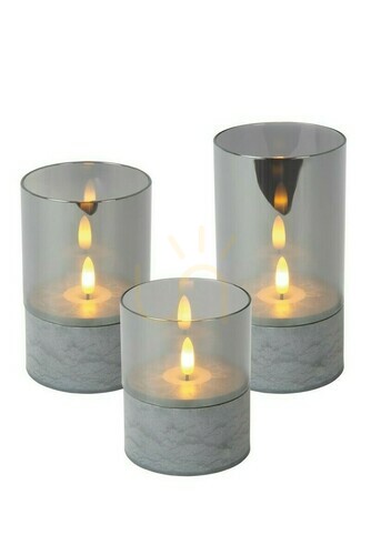 Kontrola Stolní lampa Lucide VELAS LED šedá sklo 25 cm
