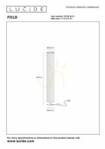 Stojací lampa Lucide FOLD bílá Japandi 3xE27 160 cm small 1
