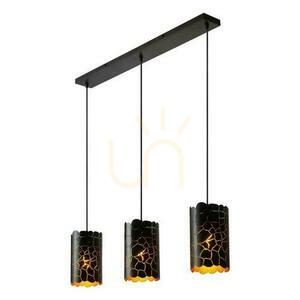 Závěsné svítidlo Lucide ALMELO černé 3×E27 kov moderní small 4