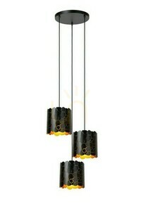 Závěsné svítidlo Lucide ALMELO černé/zlaté 3xE27, 42 cm small 0