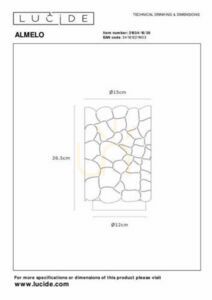 Stolní lampa Lucide ALMELO černá/zlatá kovová E27 moderní small 2