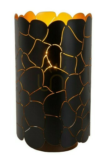 Kontrola Stolní lampa Lucide ALMELO černá/zlatá kovová E27 moderní