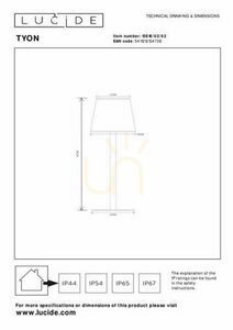 Přenosná stolní lampa Lucide TYON LED zlatá IP65 41 cm small 1