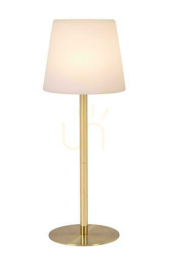 Kontrola Přenosná stolní lampa Lucide TYON LED zlatá IP65 41 cm