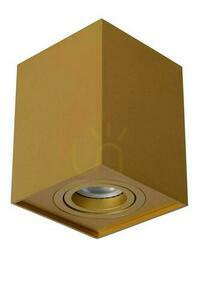 Přisazený downlight Lucide TUBE zlatý hranatý GU10 9,6 cm 22953/01/02 small 1