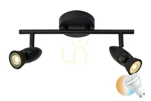 Kontrola Reflektor Lucide CARO černý 2x GU10 13955/02/30