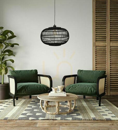 Kontrola Édith Bamboo E27 EKO BOHO závěsná lampa