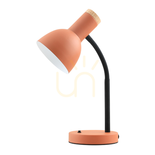 Kontrola Stolní lampa Italux Senza oranžová dřevo E27 TB-37263A-OG