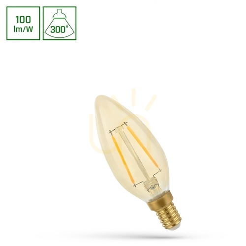 Kontrola LED svíčka E14 230 V 4,9 W Cog Ww Retroshine Spectrum