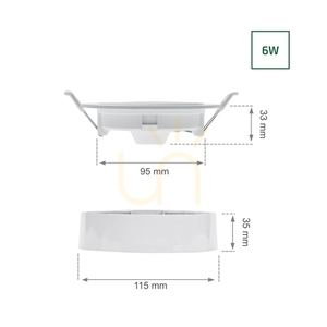 Algine Eco 2w1 povrchové svítidlo 6 W Nw 230 V 110st Ip20 Ik06 115x35mm bílé kulaté 11 Algine Eco 2w1 povrchové svítidlo 6 W Nw 230 V 110st Ip20 Ik06 115x35mm bílé kulaté small 11