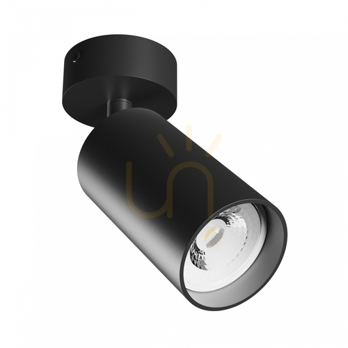 Kontrola Squalla Variosa Gu10 Nástěnná lampa 230 V Ip20 55x100x165 mm Černá kulatá.