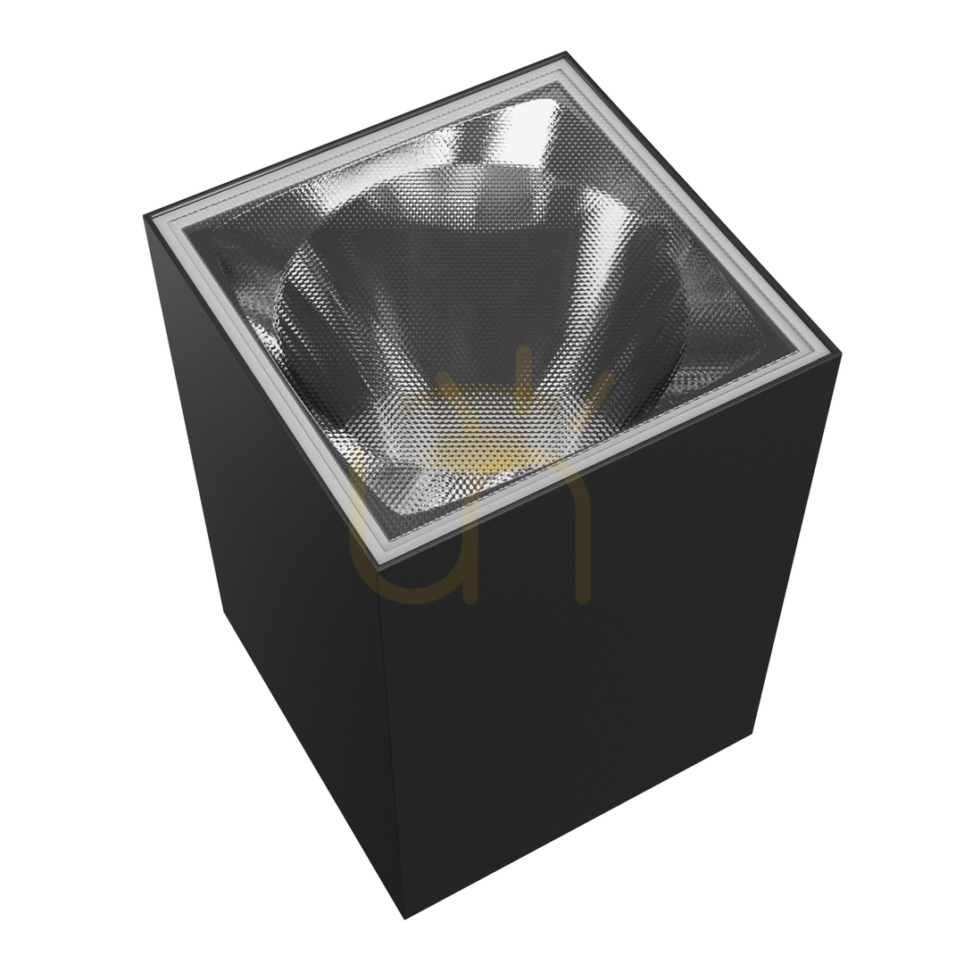 Zobrazit Torre 9 W Cct 230 V Ip54 99x78x117 Mm černá čtvercová fasáda jednosměrná. Torre 9 W Cct 230 V Ip54 99x78x117 Mm černá čtvercová fasáda jednosměrná.