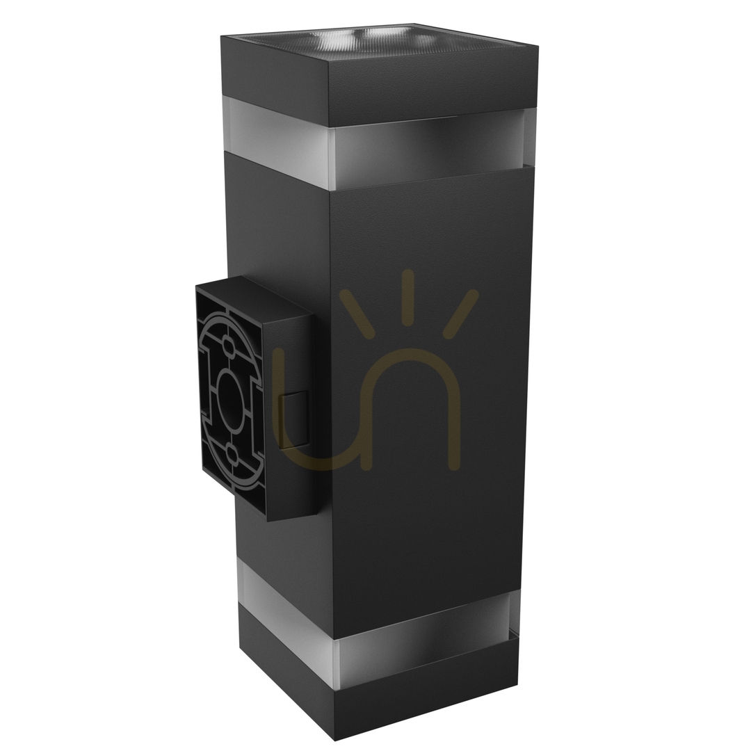 Zobrazit Torre Ring 18 W Cct 230 V Ip54 99x78x240 Mm Black Square Facade Bidirectional. Torre Ring 18 W Cct 230 V Ip54 99x78x240 Mm Black Square Facade Bidirectional.
