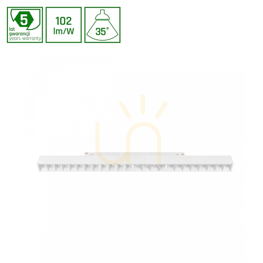 Kontrola Systém Shift Grid L Svítidlo pro přípojnice 404x23x42mm 22W 35st White Záruka 5 let. 2 obvody Systém Shift Grid L Svítidlo pro přípojnice 404x23x42mm 22W 35st White Záruka 5 let. 2 obvody