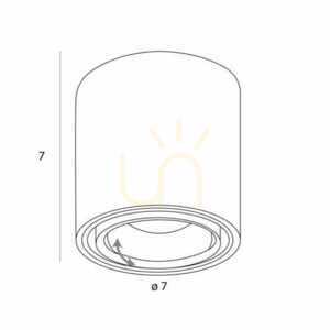 Stropní svítidlo Max Light FIX C0256 bílé LED 6 W 7 cm small 2