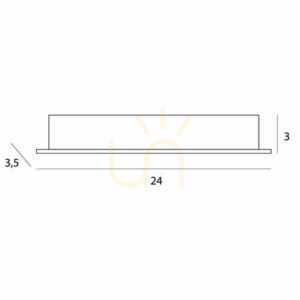 Zapuštěné svítidlo Max Light X-Line H0138 LED 15W 3000K 24 cm bílé/černé small 3