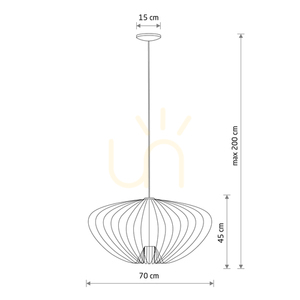 Závěsné svítidlo Nowodvorski PUMPKIN L 11494, terakota, 70 cm, GU10 small 9