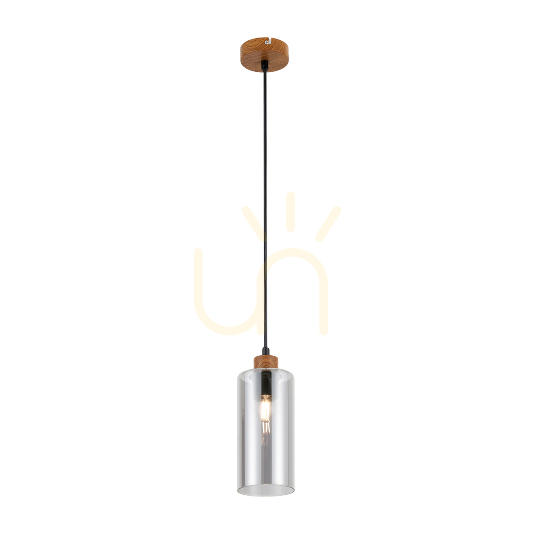 Kontrola Závěsné světlo Italux Wood Naster E27 sklo dřevo PND-23051-1-WO Závěsné světlo Italux Wood Naster E27 sklo dřevo PND-23051-1-WO