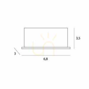 Zapuštěné svítidlo Max Light X-Line H0134 bílé/černé LED 4W 3000K 3-bodové small 1